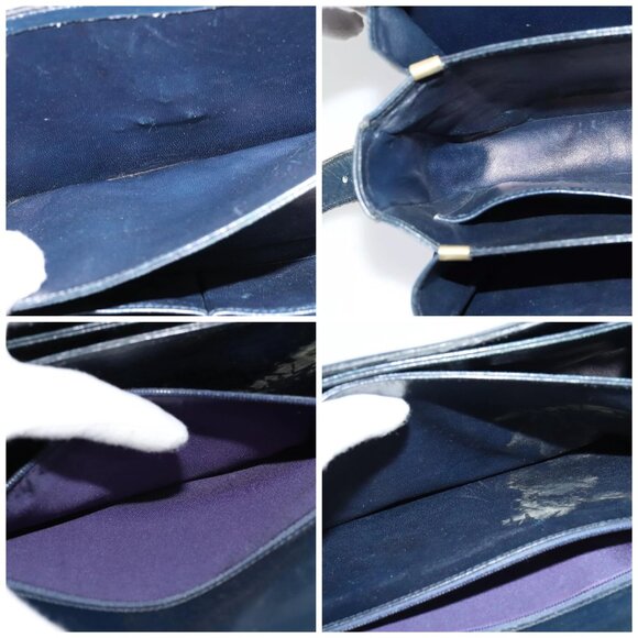 CELINE C Sulky Shoulder Bag Canvas Navy Auth - Picture 15 of 16